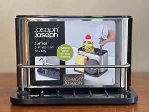 NEW! Joseph Joseph Stainless Steel/Charcoal Grey Sink Tidy 85134
