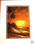 Crimson Sands by Anthony Casay Tropical MMS Double Matted Print Fits 8x10 Frame