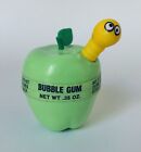 Vintage 1987 Topps WORMY APPLE Bubble Gum 2.25” Candy Container GRANNY SMITH