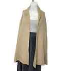 Vince Women's Cardigan Sweater Large Wool/Cashmere Tan Open Front