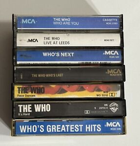 The Who- Lot Of 7 Cassettes - VG Cond (Who Are You, Leeds, Next, Hard, Last..)