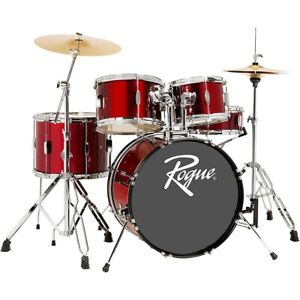 Rogue 5-Piece Complete Drum Set Dark Red LN