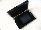 Black Premium Quality Hinged Black Felt Jewelry Box Brand New (Topps Sterling)