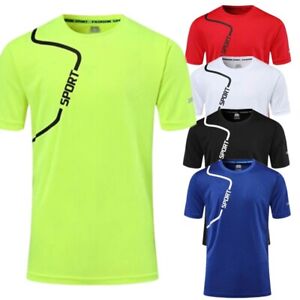 Mens Quick Dry T Shirts Athletic Running Workout Shirts Short Sleeve Tee Tops