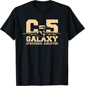 C-5 Galaxy USAF Strategic Transport Aircraft Military Veteran Gift USA L T-Shirt