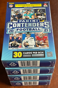 4 X NEW SEALED 2021 Panini NFL Contenders Football Hanger Box Fat Pack 120 Cards