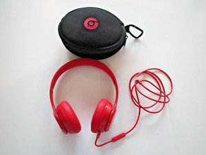 Beats by Dr. Dre Solo Wired On Ear Headphones Red with Black Case