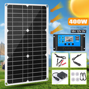 400 Watts Solar Panel Kit 100A 12V Battery Charger w/ Controller Caravan Boat RV
