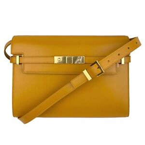 YSL Manhattan Handbag Shoulder Bag Yellow Gold Yves Saint Laurent WAS£2415 H227