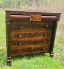 Federal Furniture Empire Flame Mahogany antique dresser chest of drawers c.1825