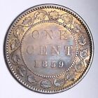 1859 Canada Large Cent Penny CHOICE AU FREE SHIPPING E103 KNT