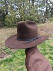 Brown Resistol 3x Beaver Vintage Cowboy Hat Hand Creased 60s