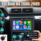 For Audi A4 2000-2009 Android 13 Apple Carplay Car GPS Navi Stereo Radio Cam