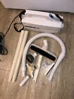 Oreck XL Compact Canister Vacuum Cleaner BB870-AW White Hose Attachments