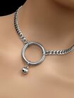 O Ring Day Collar w/ Bell * 100% Stainless Steel * BDSM Kink Ddlg
