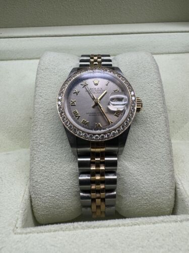 Rolex Women's New Style Two-Tone Datejust with Factory Diamond Bezel watch