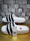 Adidas Originals Adilette 22 Slides White Core Black  Sandals Size 10 - IF3668