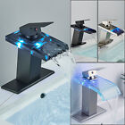 LED Bathroom Basin Sink Faucet 1 Hole Lavatory Vanity Mixer Faucet Single Handle