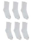 Crew Socks 6 Pack Hanes Women Cool Comfort Mid Calf Cushioned Cotton Blend Wick