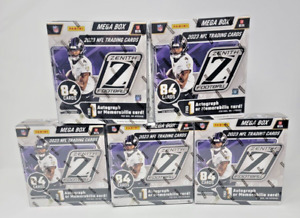 Panini Zenith Football 2023 NFL Trading Cards Sealed Mega Box Lot of 5