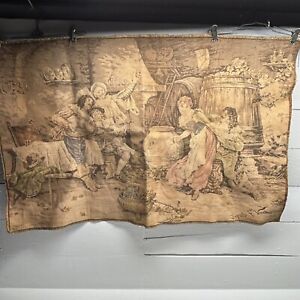 ANTIQUE 19th CENTURY FRENCH TAPESTRY D'APRES F. VINEA
