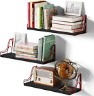 Floating Shelves Wall Mounted Set of 3, Storage and Decorative Wood Shelf for Ba
