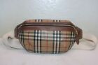 Authentic Burberry Coated Canvas Waist Bag Fanny Pack