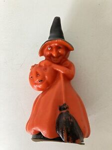 New ListingVintage Wax Fanny Farmer Witch Candy Holder Halloween