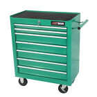New Listing7 Drawers Tool Cart with Wheels, Multifunctional Tool Cabinet, Green