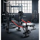 6 in 1 600lbs Weight Bench Set w/Squat Rack, Adjustable Incline Bench Press Set