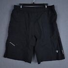 Bontrager Cycling Shorts Mens Size XL Black Lined Padded Casual Baggy 9236