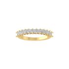 10K Yellow Gold 0.5ct Lab Grown Diamond Wedding Band Ring for Women Size 7