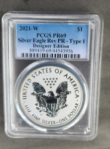 2021 w reverse proof silver eagle type 1 PCGS PR 69  *