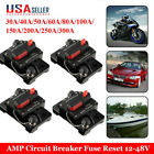 30-300A AMP Circuit Breaker Fuse Reset 12V-48V DC Car Boat Auto Waterproof US