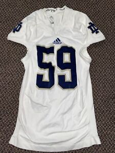 ADIDAS 2012 GAME USED NOTRE DAME FOOTBALL AWAY JERSEY #59