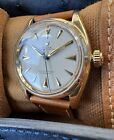 VINTAGE ROLEX OYSTER PERPETUAL 14K SOLID GOLD  6085 WHITE DIAL 34MM MENS WATCH