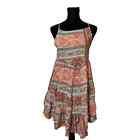 Umgee women's Size small boho paisley mini fit and flare open back sun dress