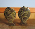 Vintage Brass Fish Bookends Made in Balshera, Israel
