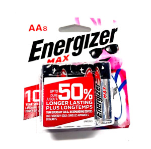 Energizer MAX AA Batteries Double AA Alkaline Batteries- 8 Pack