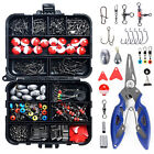 263pcs Fishing Accessories Set with Tackle Box Including Plier Jig Hooks J5T1