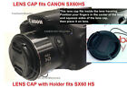 FRONT LENS CAP DIRECTLY to CAMERA CANON POWERSHOT SX-60HS SX60HS SX60 HS +HOLDER