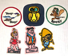 Lot of 6 Vintage 1970s Patches Cartoon Characters New