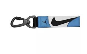 Nike Air Jordan Trophy Key Holder Keychain Wrist UNC Carolina Blue White Lanyard
