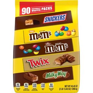 New ListingM&M'S Milk Chocolate M&M'S Peanut SNICKERS TWIX & MILKY WAY Individually Wrap...