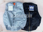 Made in USA ALPHA Industries Air Force Army Pilot Flight Reversible Vest [MA-1]
