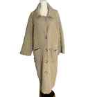 Zara Blogger's Quilted Heavyweight Long Sleeves Pockets Coat Stretchy Tan Large