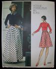 VOGUE Designer Bill Blass Vintage 70s Pattern 2865 MOD Maxi Mini Dress Size 12