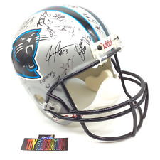 Full Size Riddell Replica Carolina Panthers Football Helmet Multiple Autographs