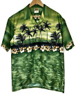 Vintage Winnie Fashion Short Sleeve Hawaiian Shirt Men's Large Palm Trees Floral