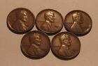 1927 S 1928 S 1929 S 1930 DS Lincoln Cent Penny - Mixed Condition - 20SU